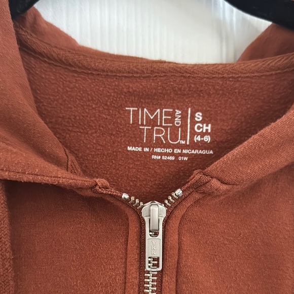 Time and Tru Terracotta Zip-Up Hoodie - Picture 3 of 4